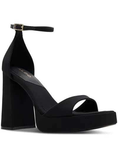 Aldo Women's Montag Two-piece Ankle-strap Block-heel Sandals In Black