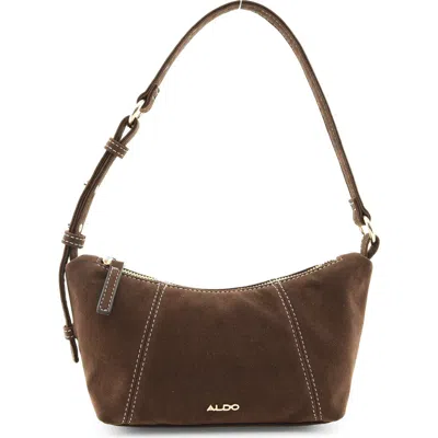Aldo Moth Contrast Stitch Shoulder Bag In Brown