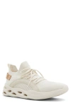Aldo Motionx Lace-up Knit Sneaker In White Bone