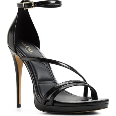 Aldo Odella Ankle Strap Platform Sandal In Black