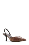 Aldo Olivia Pointed Toe Slingback Pump In Animal Print