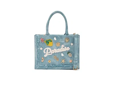 Aldo Paradisetotee Satchel Handbags Denim: One Size In Blue