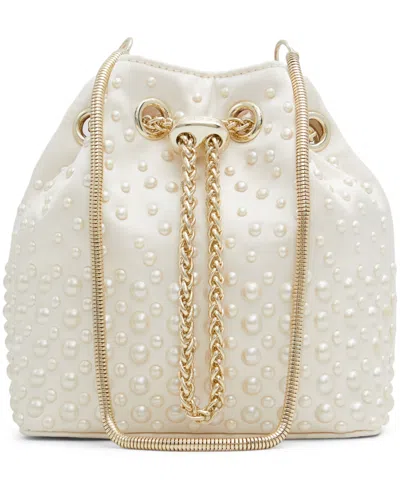 Aldo Pearlilyx Synthetic Small Bucket Bag In White Oveflow