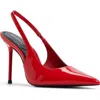 Aldo Puckerup Slingback Pointed Toe Pump In Red