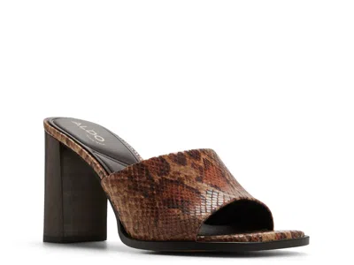 Aldo Sophia Slide Sandal In Brown