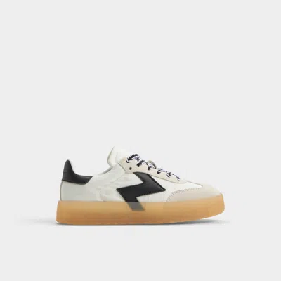 Aldo Retrostep In White/black In Multi