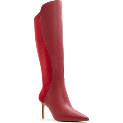 Aldo Women's Romee Pointed-toe Knee High Boots In Red