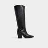 Aldo Saddle Knee High Boot In Black