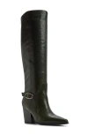 Aldo Saddle Knee High Boot In Green