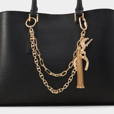 Aldo Saddles In Gold In Black