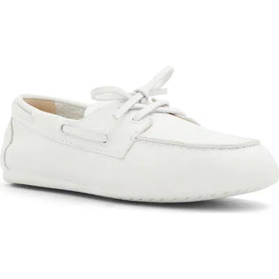 Aldo Sail Boat Shoe In White/bone