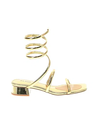 Pre-owned Aldo Sandals In Gold