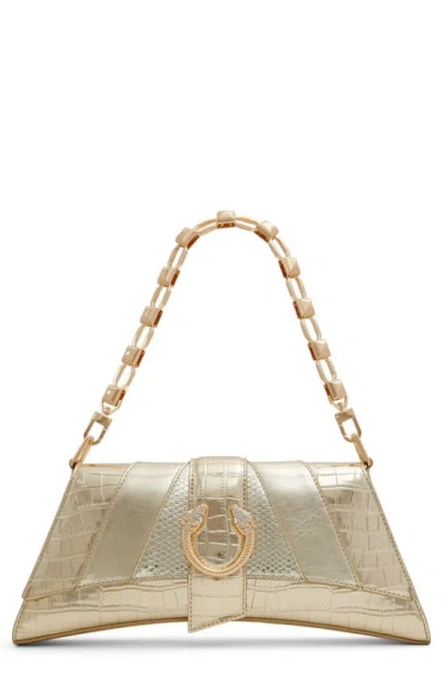 Aldo Scally Faux Leather Shoulder Bag In Gold