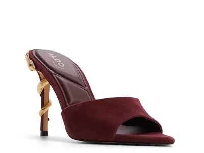 Aldo Seashella Sandal In Burgundy