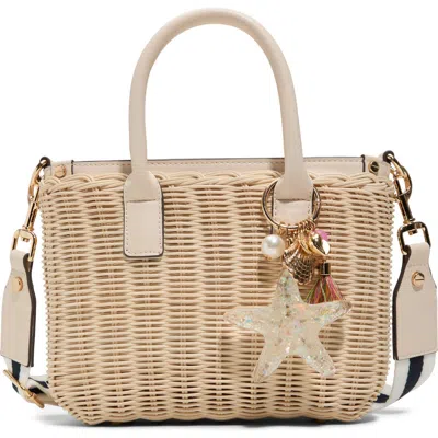 Aldo Seasparkle Rattan Handbag In Beige