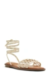 Aldo Seazen Ankle Wrap Sandal In Gold