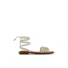 Aldo Seazen Ankle Wrap Sandal In White