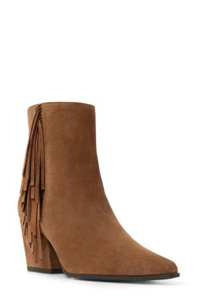 Aldo Shaniah Fringe Bootie In Brown