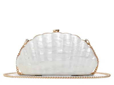 Aldo Sheshell Clutch In White