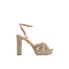 Aldo Shimma Ankle Strap Platform Sandal In Gold