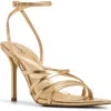 Aldo Solania Ankle Strap Pointed Toe Sandal In Gold
