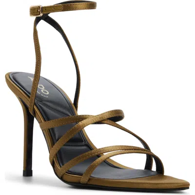 Aldo Solania Ankle Strap Pointed Toe Sandal In Green