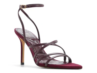 Aldo Solania Ankle Strap Pointed Toe Sandal In Burgundy