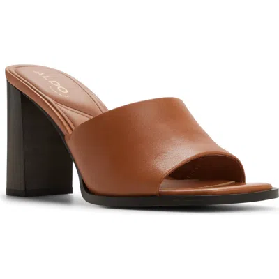 Aldo Sophia Slide Sandal In Brown