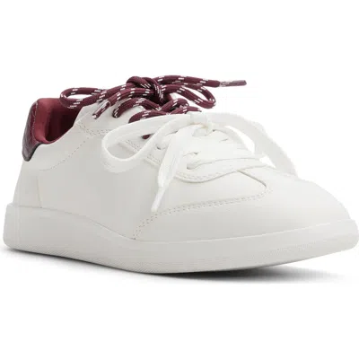 Aldo Stellya Faux Leather Sneaker In White Combo