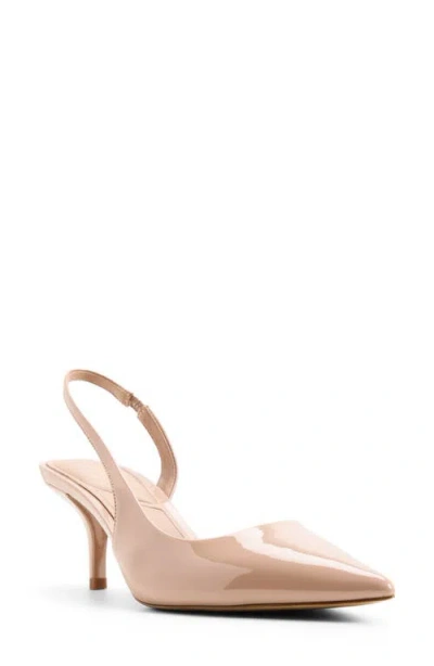 Aldo Stessy Low Slingback Half D'orsay Pointed Toe Pump In Neutral