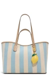 Aldo Summer Canvas Tote In Light Blue