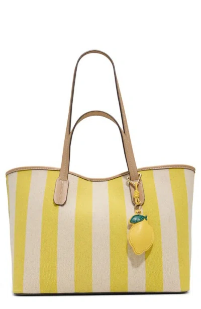 Aldo Summer Canvas Tote In Light Yellow