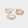 Aldo Swirlring In Gold/clear Multi In Gold