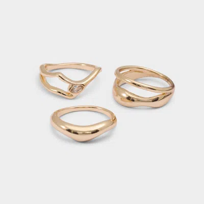 Aldo Swirlring In Gold/clear Multi