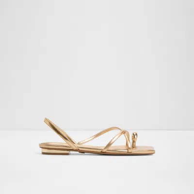 Aldo Synthesa Toe Loop Sandal In Gold