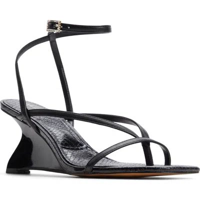 Aldo Talvi Wedge Sandal In Black