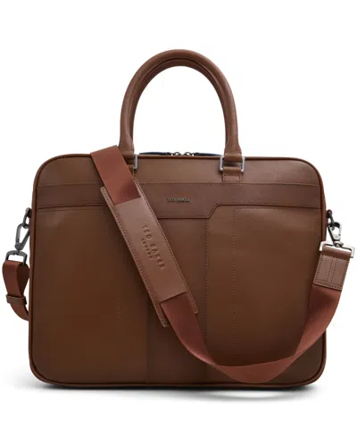 Aldo Ted Baker Belgrave Leather Laptop Bag In Brown
