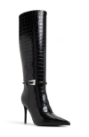 Aldo Tiffany Knee-high Stiletto Boot In Black