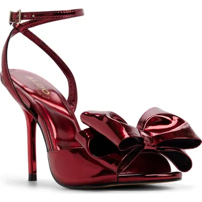 Aldo Tinsletta Ankle Strap Sandal In Red