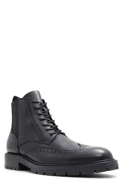 Aldo Toney Waterproof Lace-up Wingtip Boot In Black