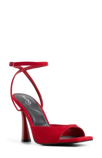 Aldo Valentyna Ankle Strap Sandal In Red