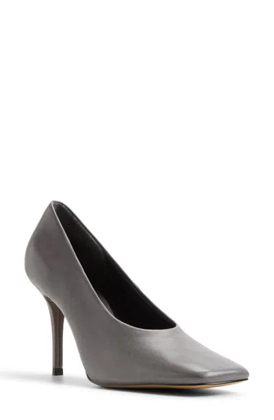 Aldo Velia Leather Pump In Gray