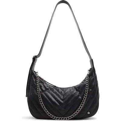 Aldo Vickia Chevron Quilted Faux Leather Crossbody Bag In Black
