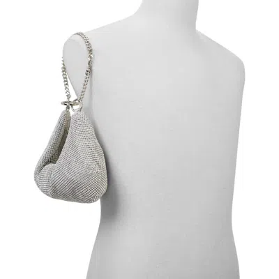 Aldo Vipready Crystal Mesh Shoulder Bag In Silver