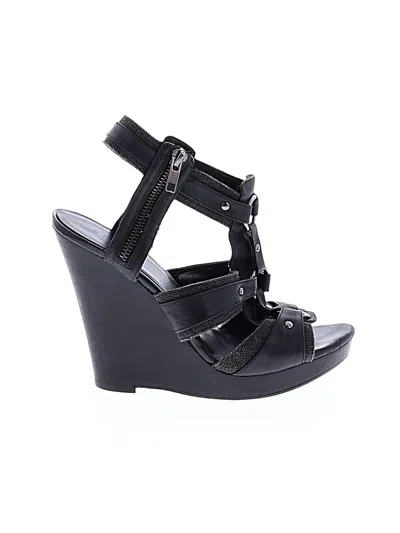 Pre-owned Aldo Wedges In Black