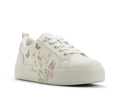 Aldo Wildflowers Platform Sneaker In White