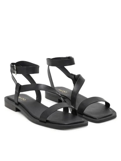 Aldo Women's  Grugar 13966800 Sandals Black Ankle Strap Square Toe Zap1677