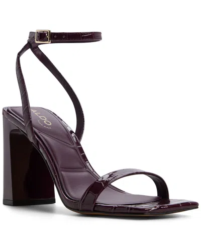 Aldo Women's Azzira 2-piece Square Toe Dress Sandals In Burgundy
