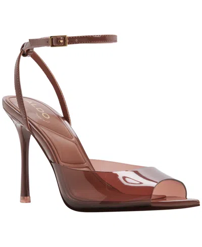 Aldo Belen Ankle Strap Peep Toe Sandal In Brown