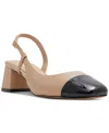 Aldo Womens Block Heel Man Made Ankle Strap In Beige